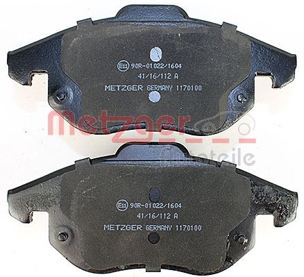 METZGER 1170100 Bremsbelagsatz, Scheibenbremse